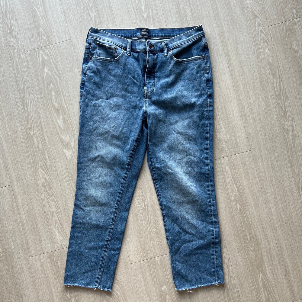 J Crew Factory Essential Straight Jeans Size 32 Blue